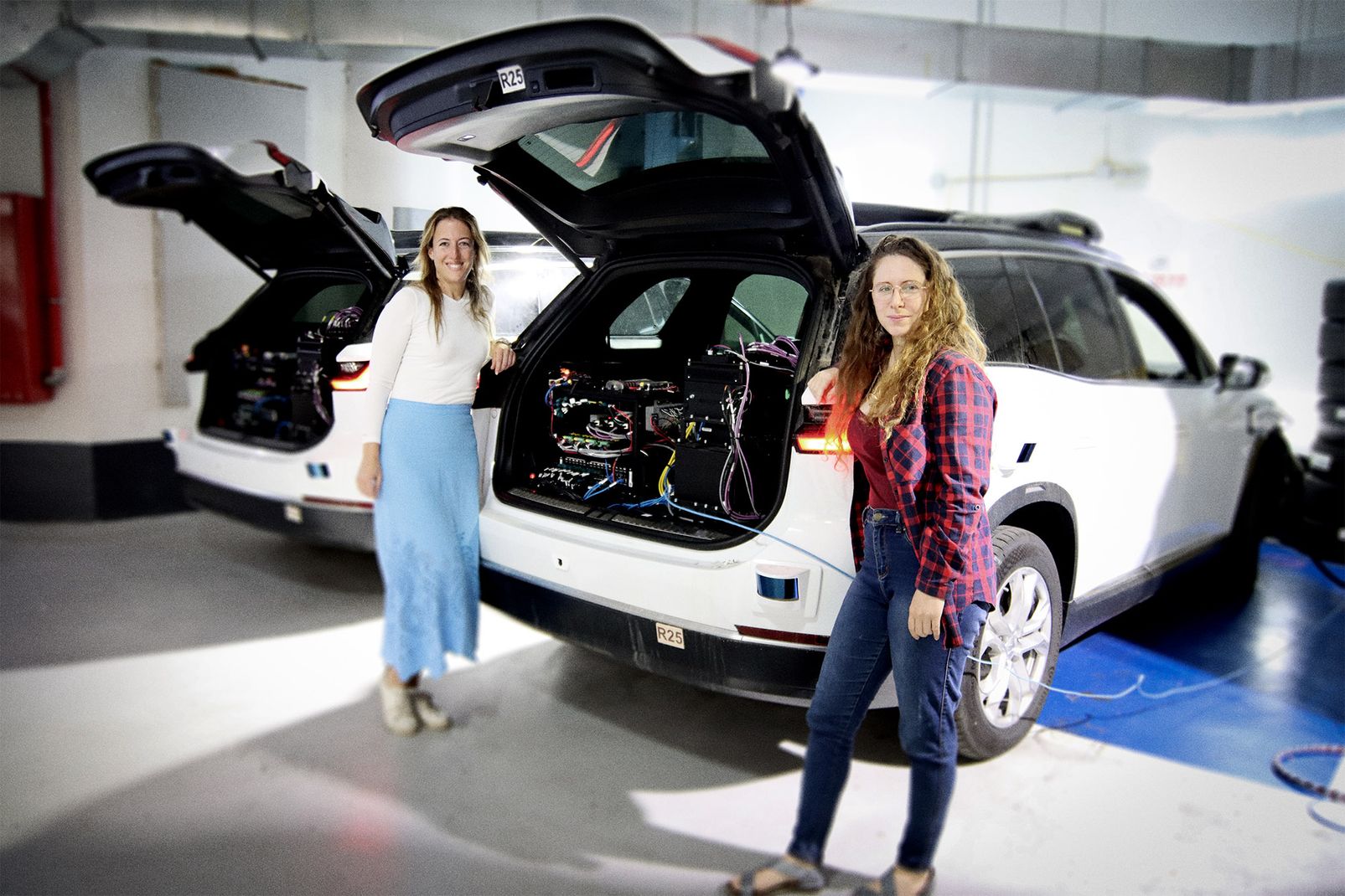 The autonomous vehicle garage at Mobileye is where our self-driving technologies are put to the test in various vehicles.