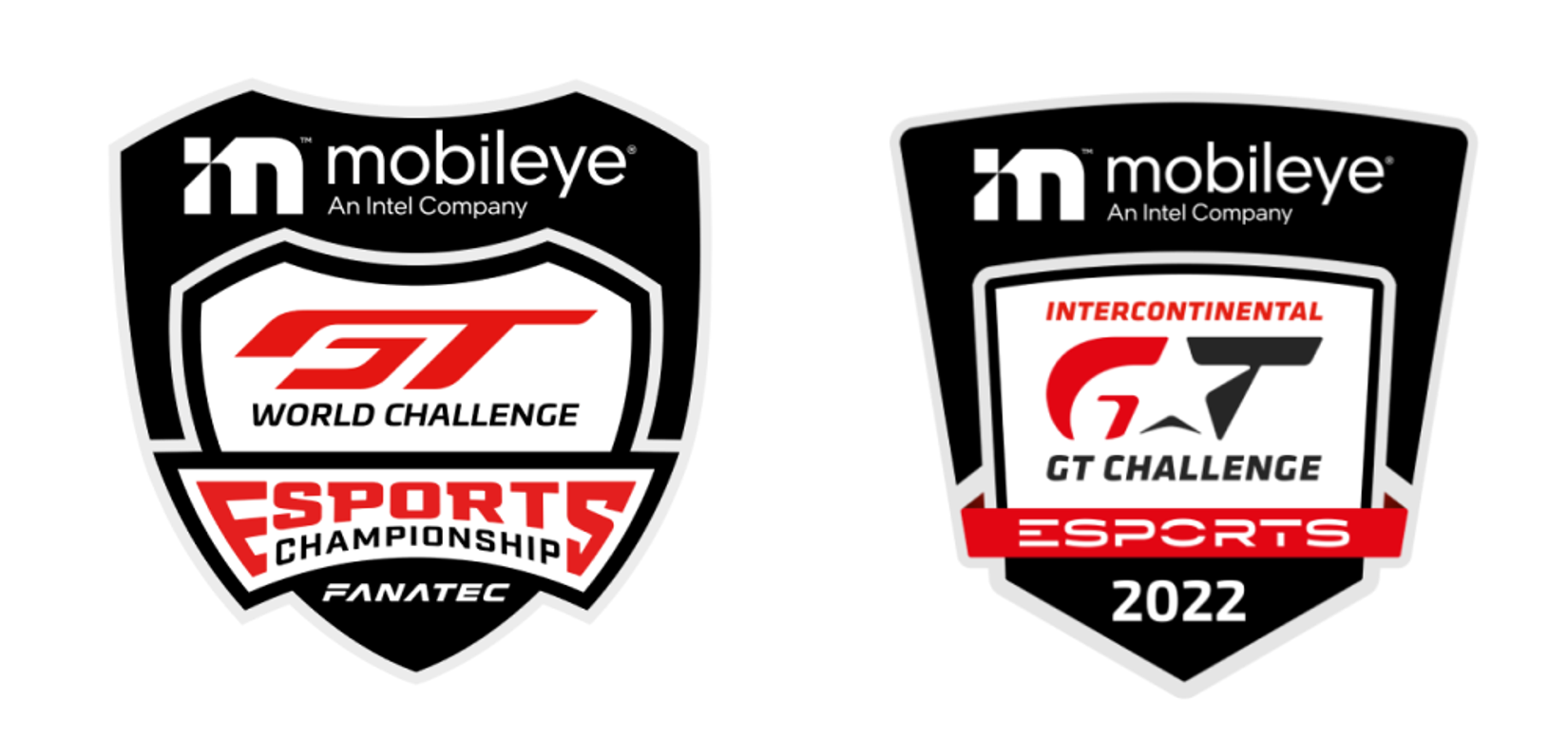 emblems for the Mobileye GT World Challenge eSports Championships and Mobileye Intercontinental GT Challenge eSports Championship