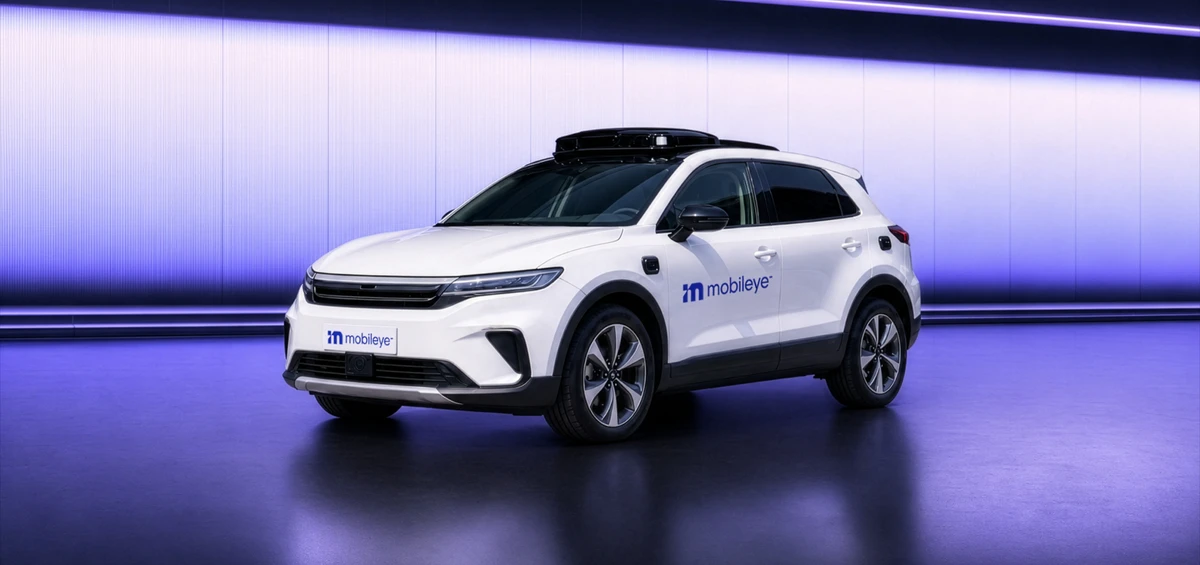 Photo illustration of planned Mobileye robotaxi service.