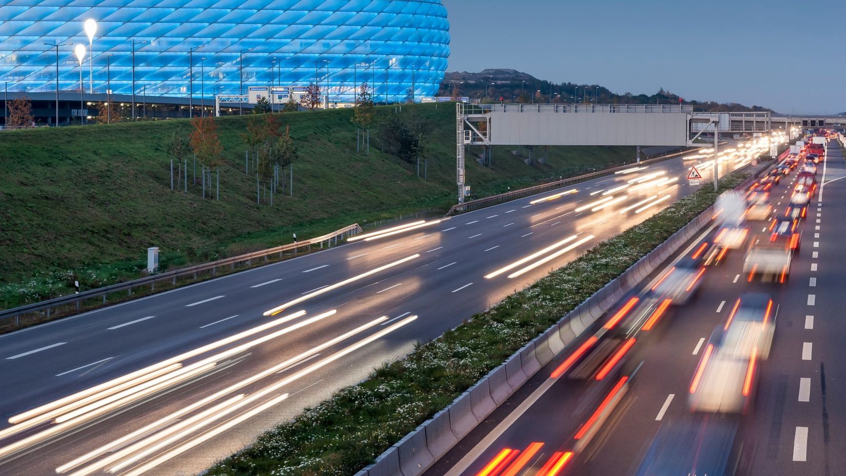 Mobileye will test its autonomous vehicles on German roadways, like this Autobahn through Munich, where TÜV SÜD is based.