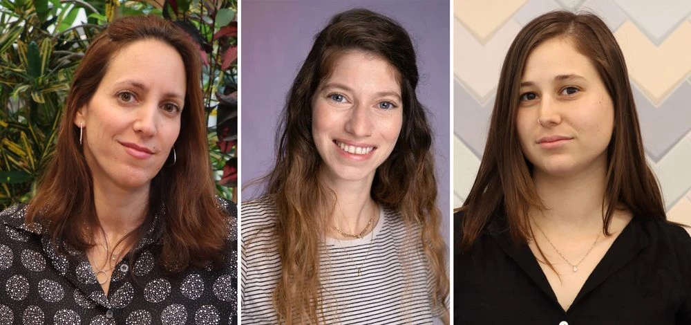Left: VP of R&D Production Programs Noa Fleishman, Algorithm Engineer Neta Zimerman-Katz, and Algorithm Developer Merav Shechter-Diamant