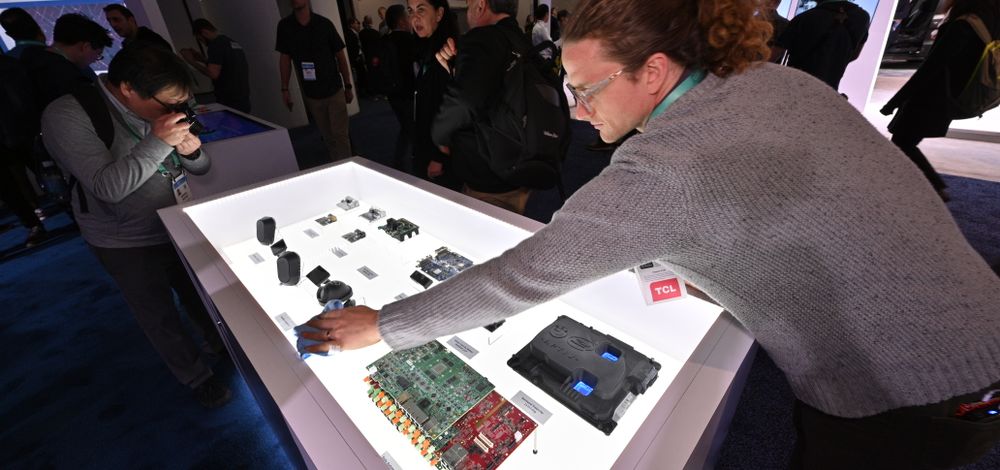 Mobileye technology including its family of EyeQ chips is showcased in the company's booth at CES 2020 in Las Vegas. (Credit: Walden Kirsch/Intel Corporation)