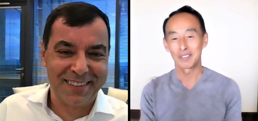 Mobileye CEO Prof. Amnon Shashua in video conference with Samsung Electronics president Young Sohn.