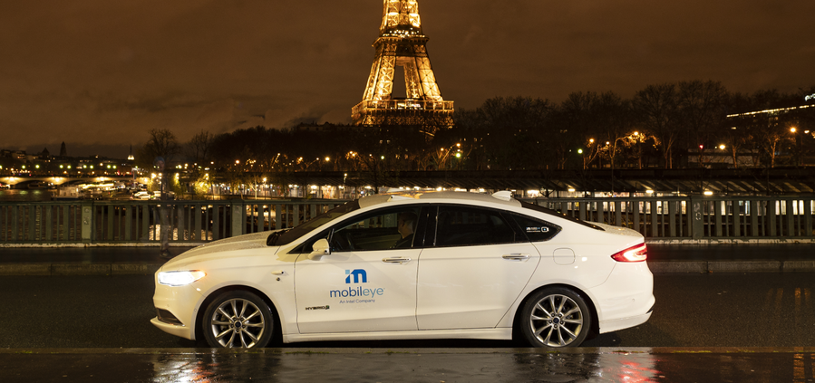 Mobileye Autonomous Cars Piloting in Paris