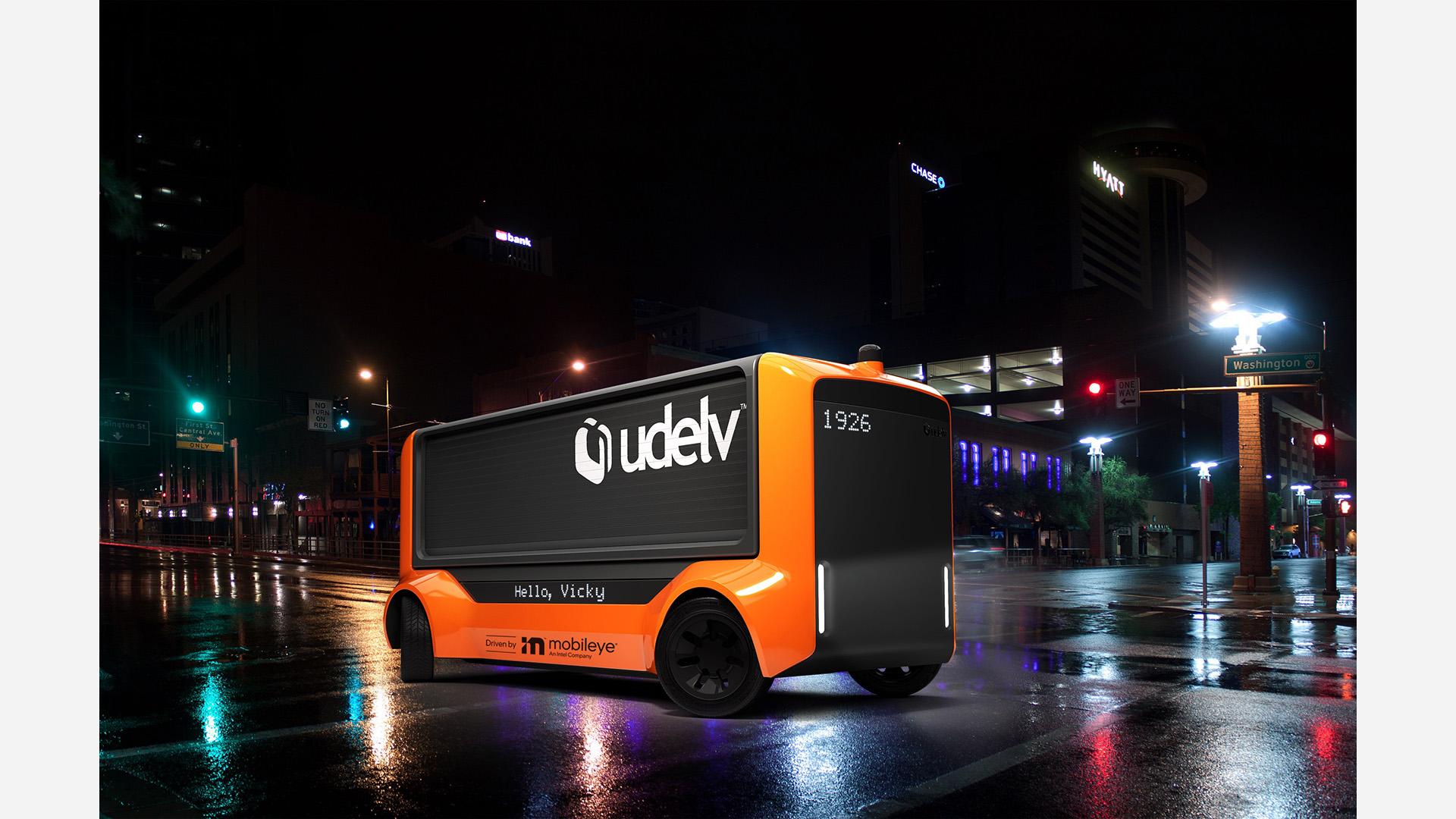 Udelv and Mobileye plan to produce more than 35,000 Mobileye-driven Transporters by 2028, with commercial operations beginning in 2023. (Credit: Udelv)