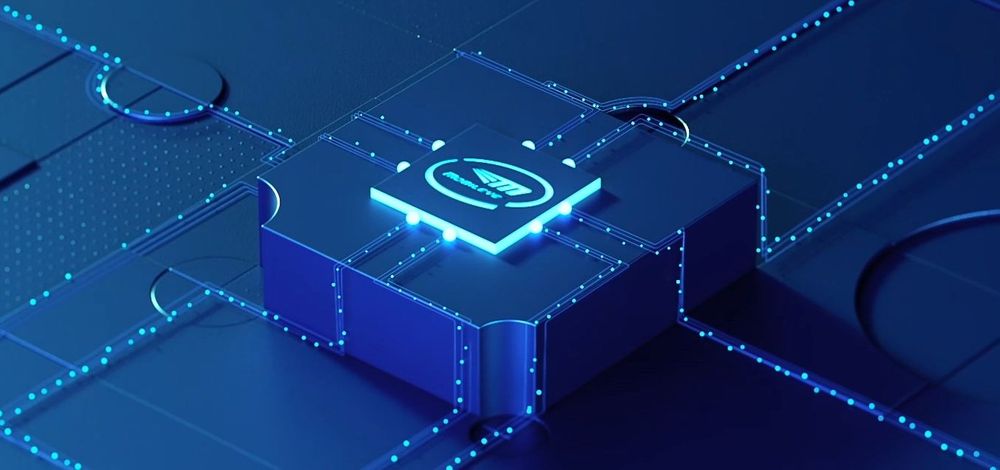 An illustration of Mobileye's EyeQ device on integrated circuitry